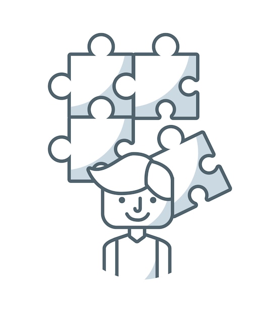 puzzle pieces game flat icon