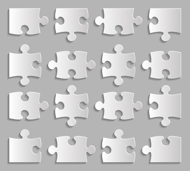 Puzzle pieces set