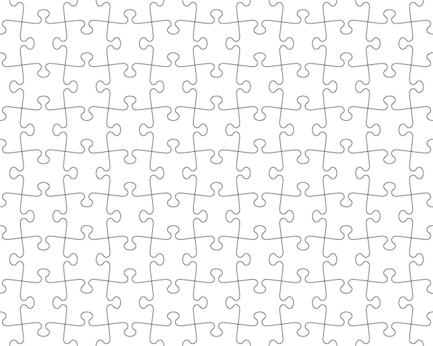 Puzzle seamless grid. Jigsaw background. Vector illustration.