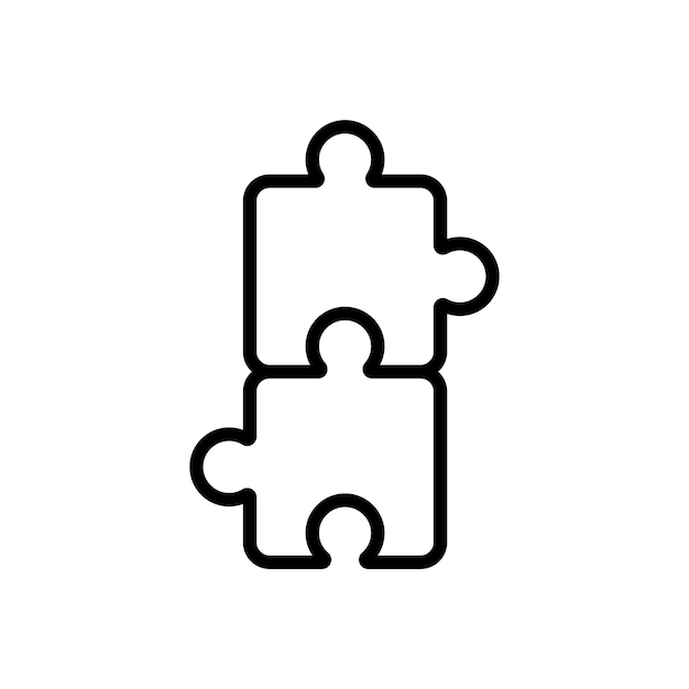 Vector puzzle sign symbol vector