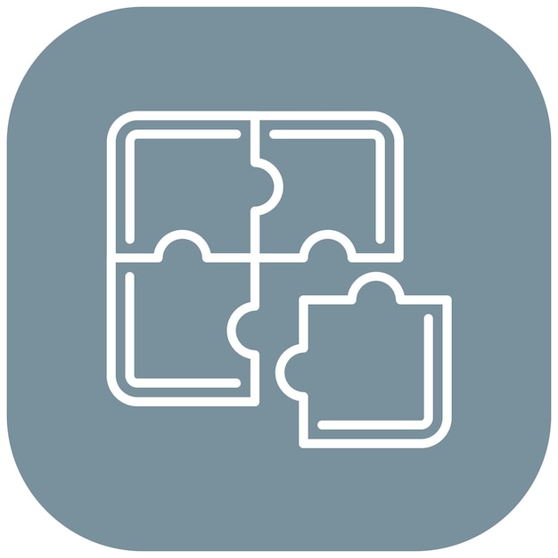 Puzzle Solution Vector Illustration Style