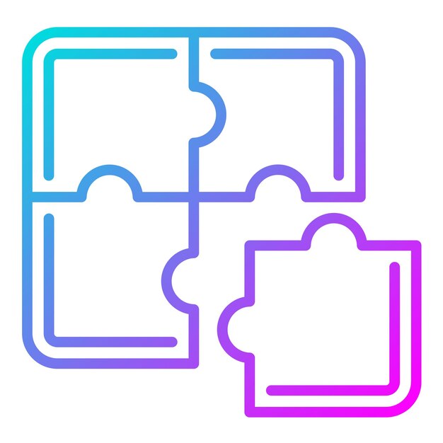 Vector puzzle solution vector illustration style