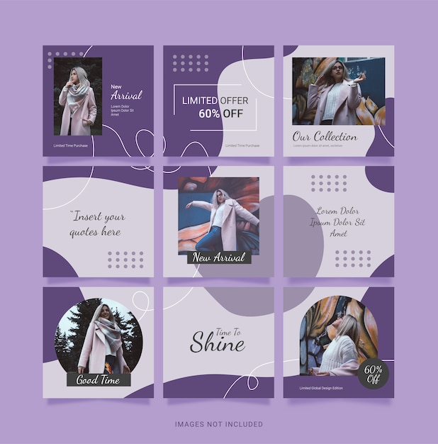 Puzzle Template Women Fashion Instagram Feed