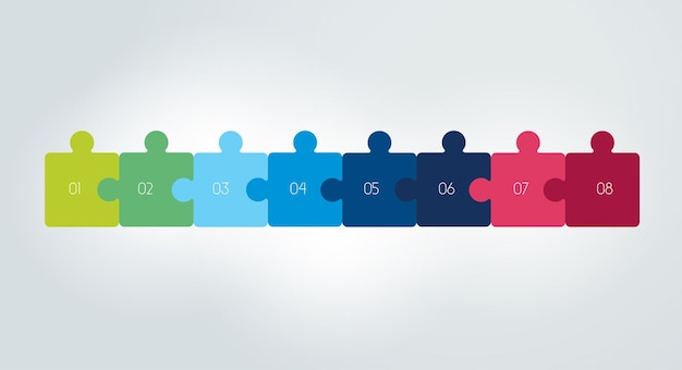 puzzle timeline table schedule template infographic