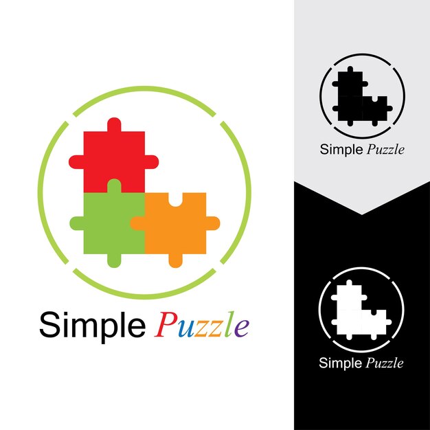 Puzzle vector icon illustration background