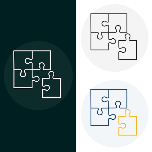 Puzzle Vector Illustration Icon Design