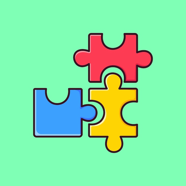 Vettore puzzle illustrazione vettoriale icona isolata