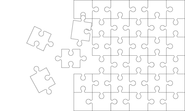 Blank puzzle template hi-res stock photography and images - Alamy