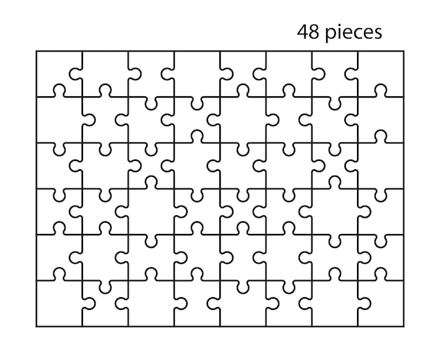 Premium Vector Puzzles grid Jigsaw puzzle
