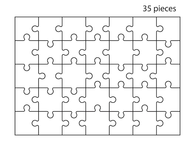 Vettore puzzle griglia puzzle