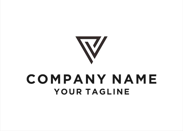 Pv or Vp letter logo design vector
