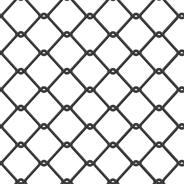 Vector pvc fence chain link vector seamless pattern background for wallpaper wrapping packing and backdrop