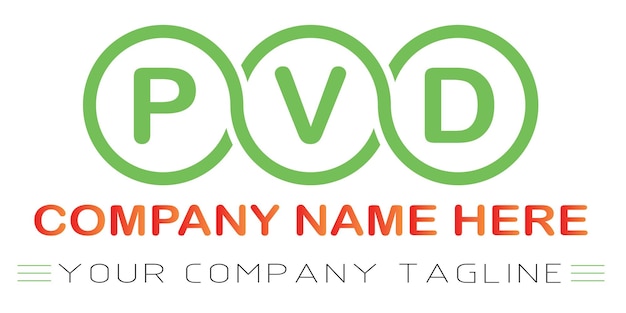 Vettore design del logo della lettera pvd