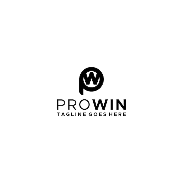 Дизайн начального логотипа pw wp для вашей компании