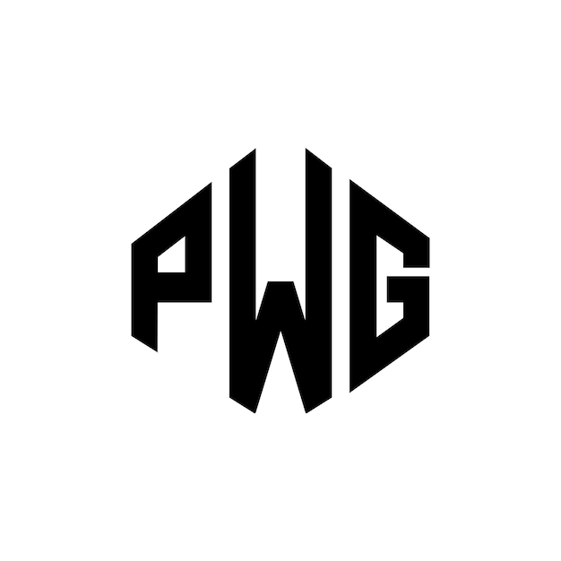 Vector pwg letter logo design with polygon shape pwg polygon and cube shape logo design pwg hexagon vector logo template white and black colors pwg monogram business and real estate logo