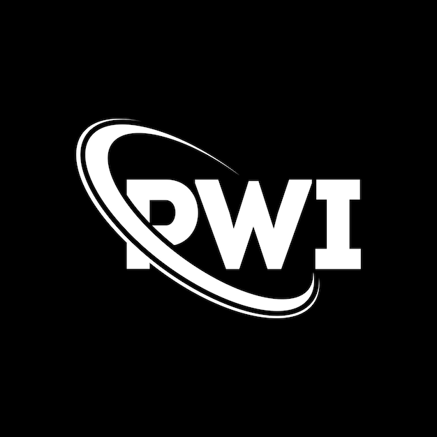 PWIのロゴ PWIの文字 PWIの字母 ロゴのデザイン PWIのイニシャル ロゴは円と大文字のモノグラムで結びついています PWIのタイポグラフィーは 技術事業と不動産ブランドです