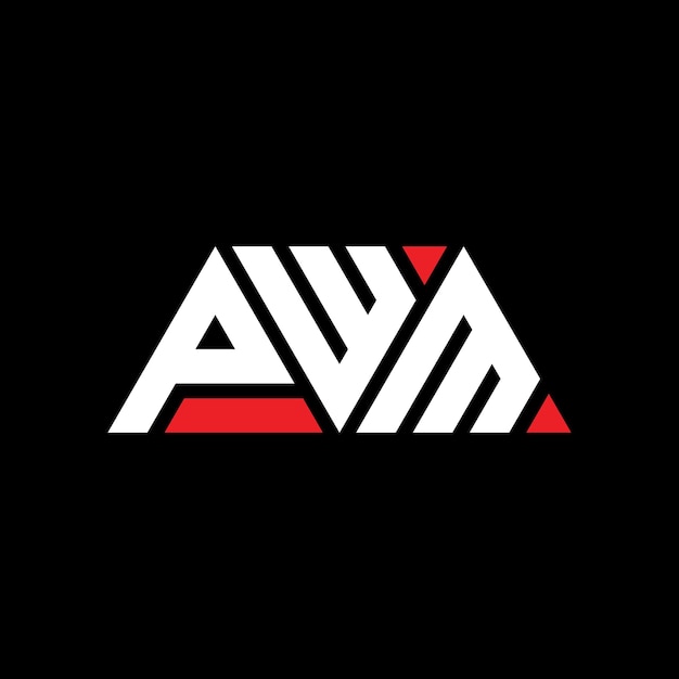 pwm triangle letter logo design with triangle shape pwm triangle logo design monogram pwm triangle vector logo template with red color pwm triangular logo simple elegant and luxurious logo pwm