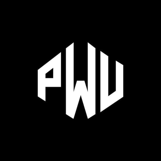 Vector pwu letter logo design with polygon shape pwu polygon and cube shape logo design pwu hexagon vector logo template white and black colors pwu monogram business and real estate logo