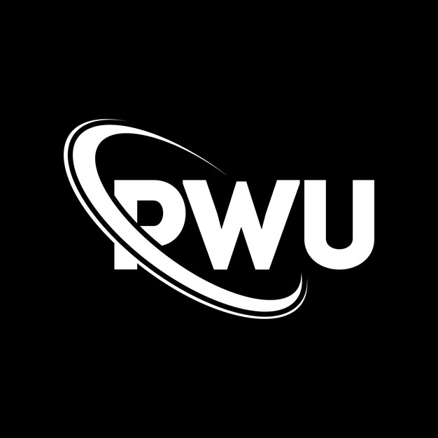 PWU logo PWU letter PWU brief logo ontwerp Initialen PWU-logo gekoppeld aan cirkel en hoofdletters monogram PWU typografie voor technologiebedrijf en vastgoedmerk