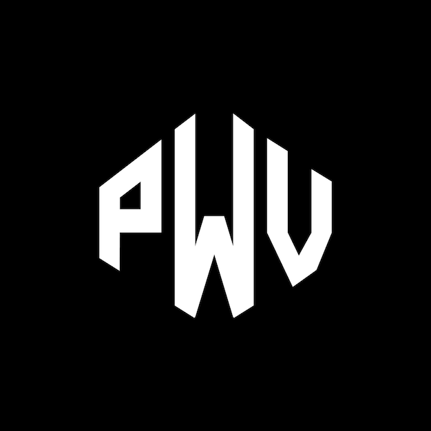 Vector pwv letter logo design with polygon shape pwv polygon and cube shape logo design pwv hexagon vector logo template white and black colors pwv monogram business and real estate logo