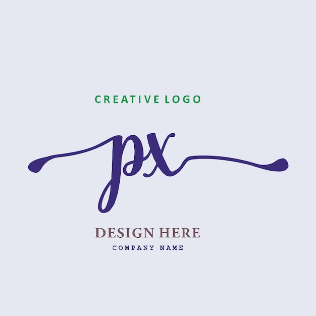 PX lettering logo is simple easy to understand and authoritative