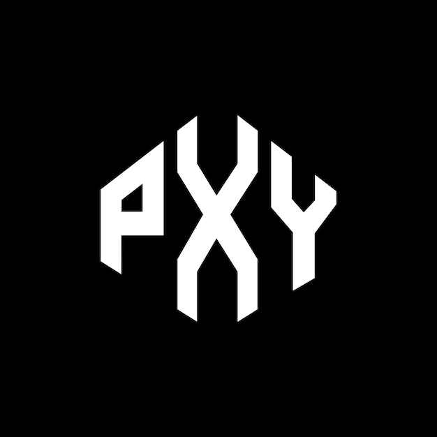 PXY letter logo design with polygon shape PXY polygon and cube shape logo design PXY hexagon vector logo template white and black colors PXY monogram business and real estate logo