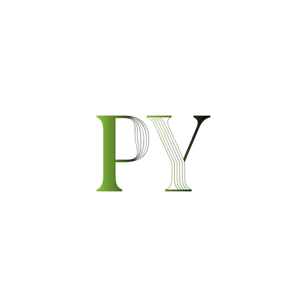 Vector py letter logo