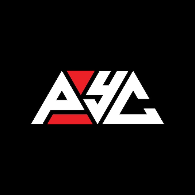 pyc triangle letter logo design with triangle shape pyc triangle logo design monogram pyc triangle vector logo template with red color pyc triangular logo simple elegant and luxurious logo pyc