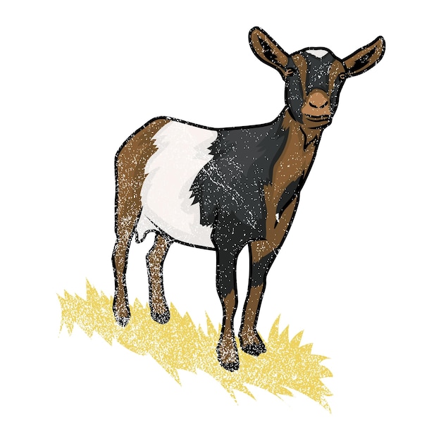 Pygmy Goat Images Vector Illustration