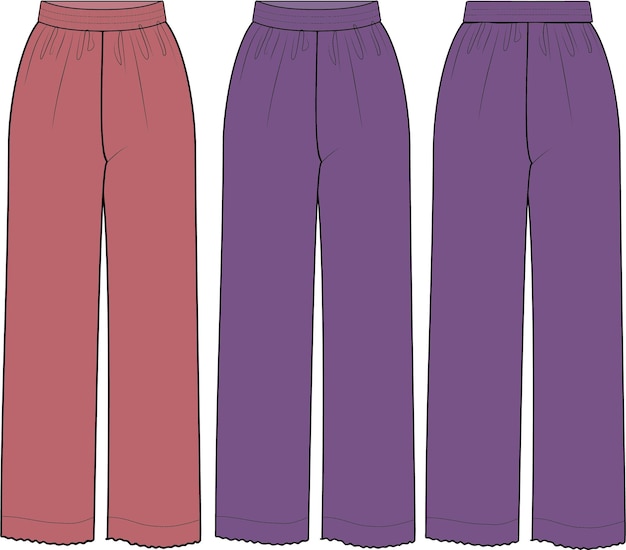 Pyjama Pants vector template illustration