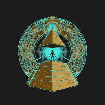 Piramide aliena illustrazione