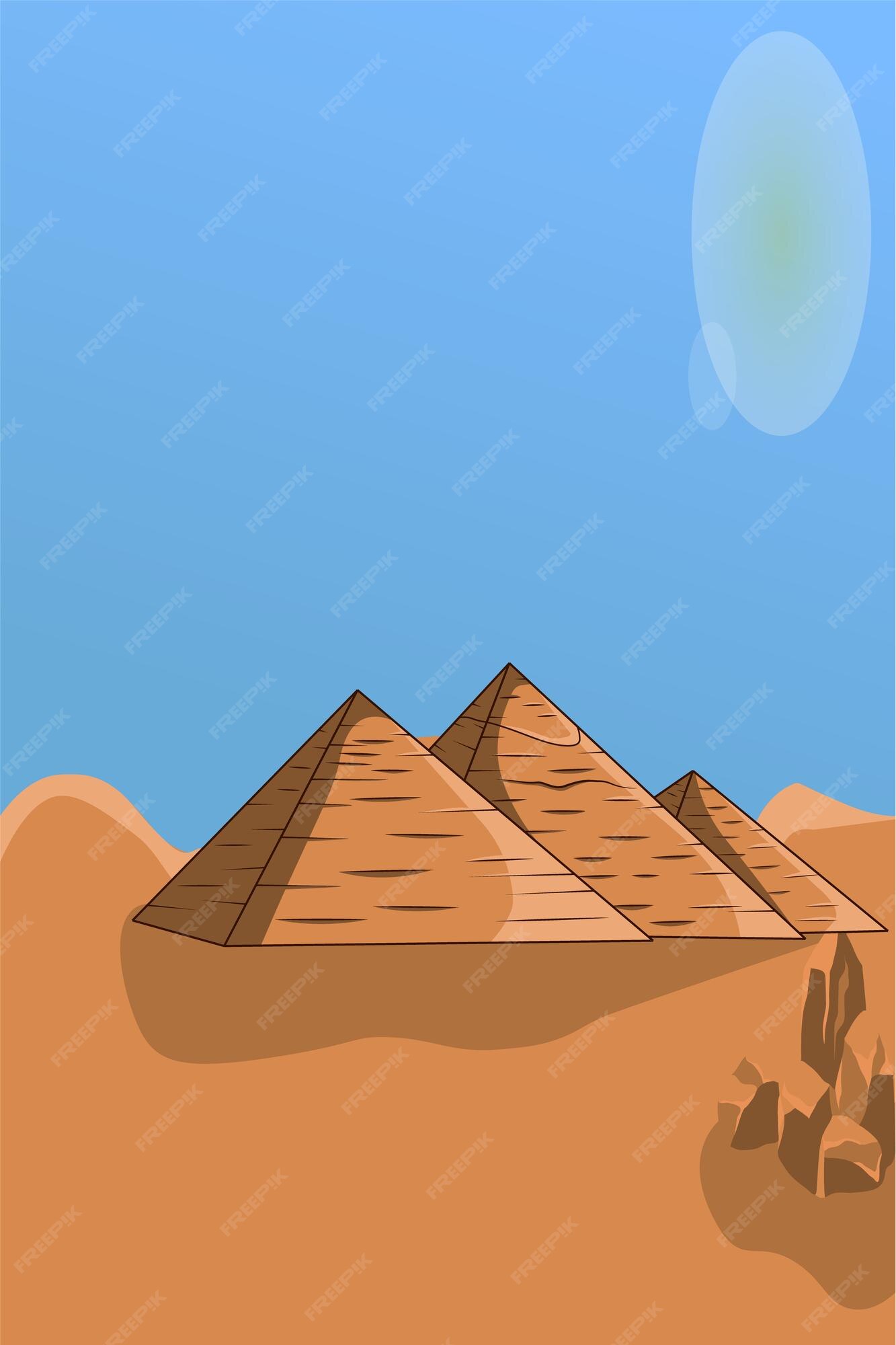 Premium Vector | Pyramid cartoon illustration