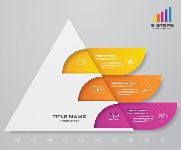 Pyramid chart infographics