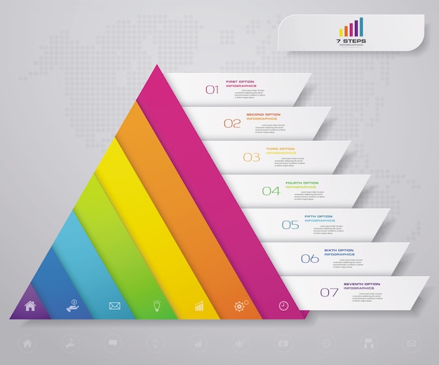 Vector pyramid chart infographics