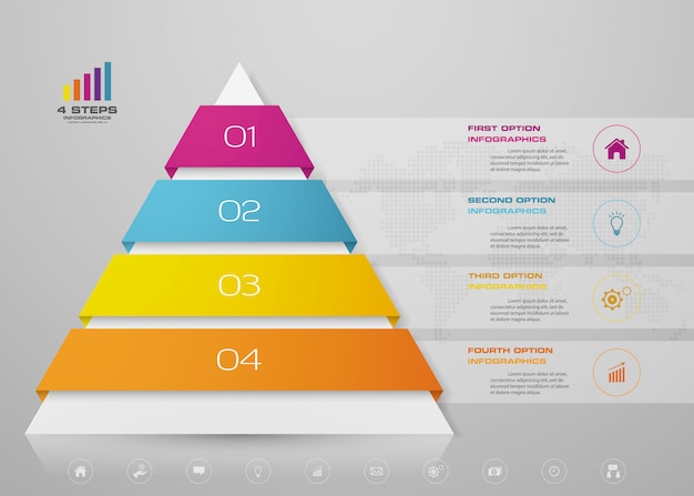 Pyramid chart infographics