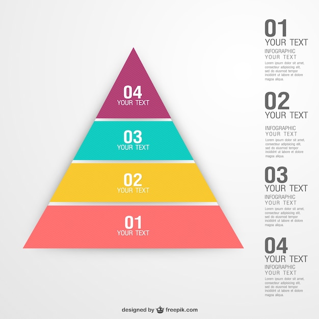 Pyramid concept infographic 