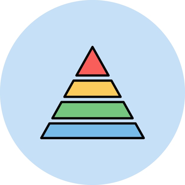 Викторное изображение иконки пирамиды может быть использовано для ориентиров
