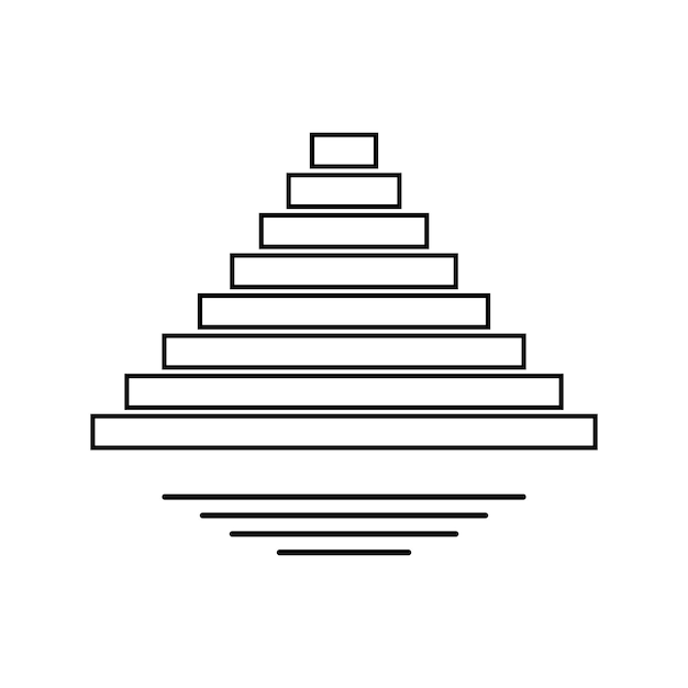 Vector pyramid icon vector