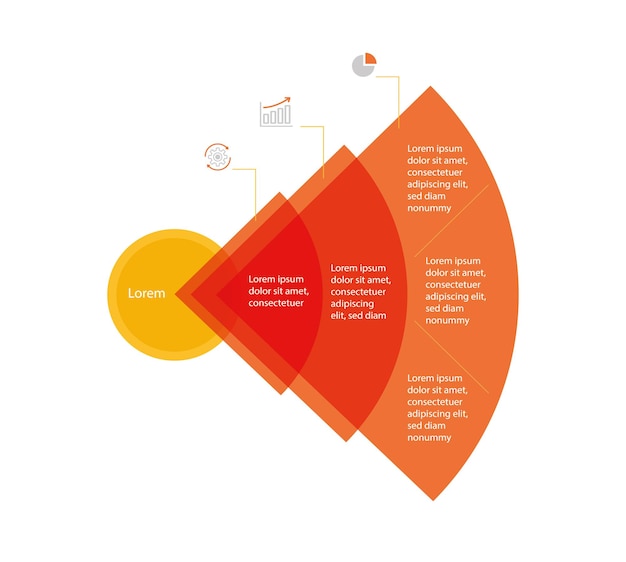 Vector pyramid infographic 3 steps template