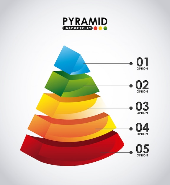 Vector pyramid infographic