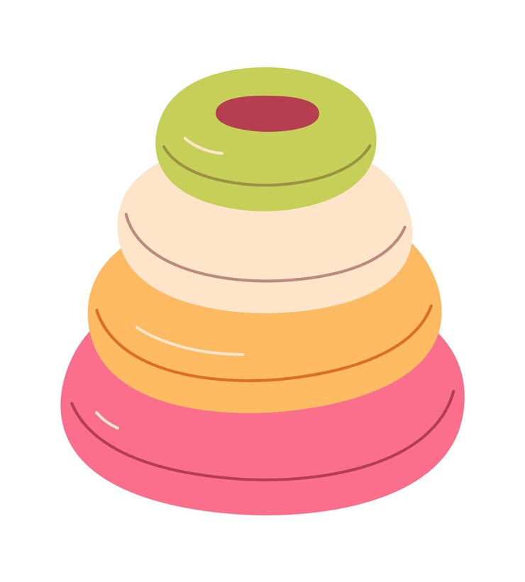 Vector pyramid kid toy