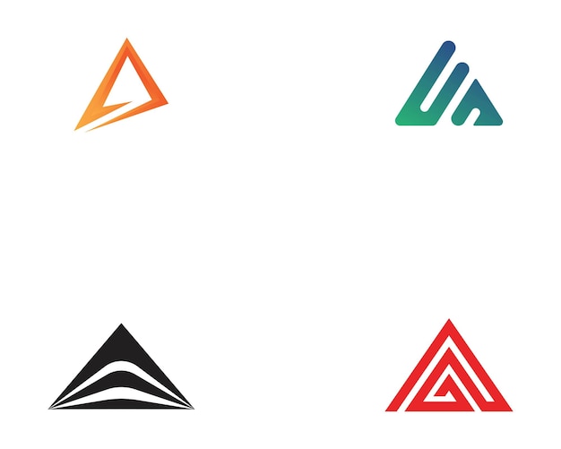 피라미드 로고 및 기호 비즈니스 추상적인 디자인 서식 파일 벡터