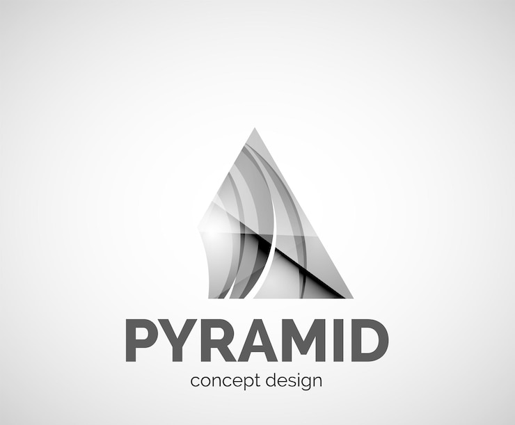 Vector pyramid logo business branding icon