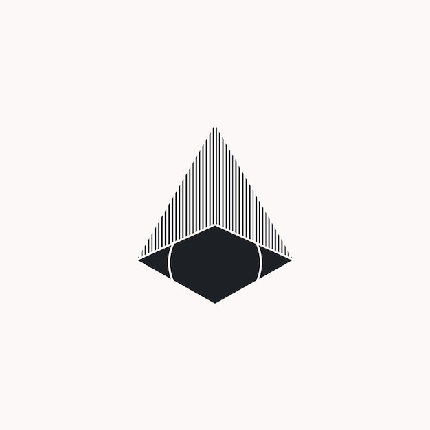 Vector pyramid logo icon design template