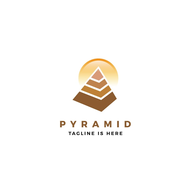 Vector pyramid logo vector icon illustration