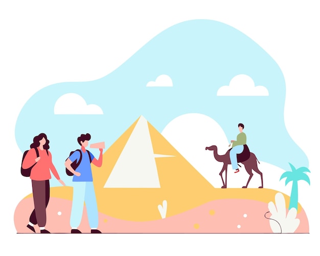 a pyramid tour concept illustration