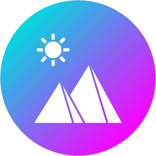 Pyramid vector icon Can be used for Landmarks iconset