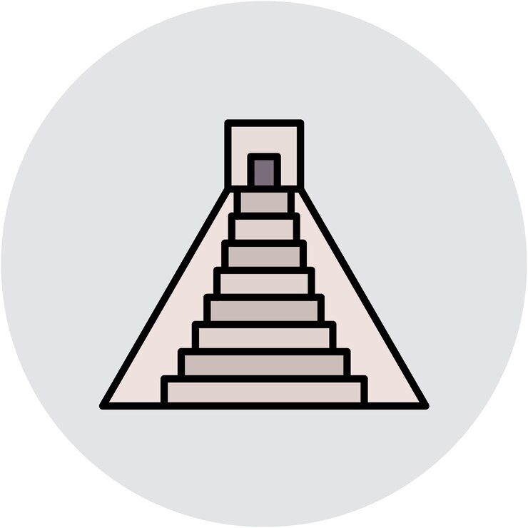 Vector pyramid vector illustration style