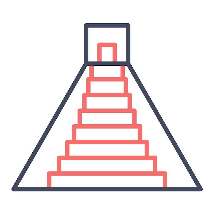 Vector pyramid vector illustration style