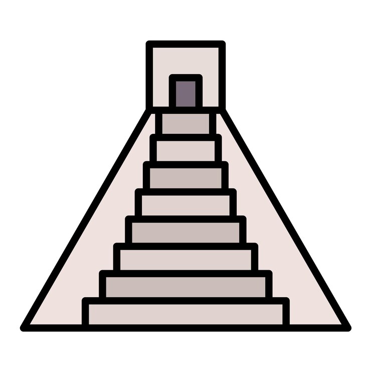 Vector pyramid vector illustration style